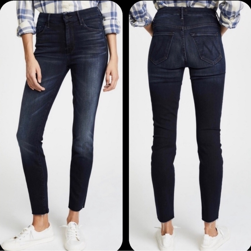 Mother The Looker Dark Wash High Waisted Ankle Blue Jeans Womens Size 24 Preppy